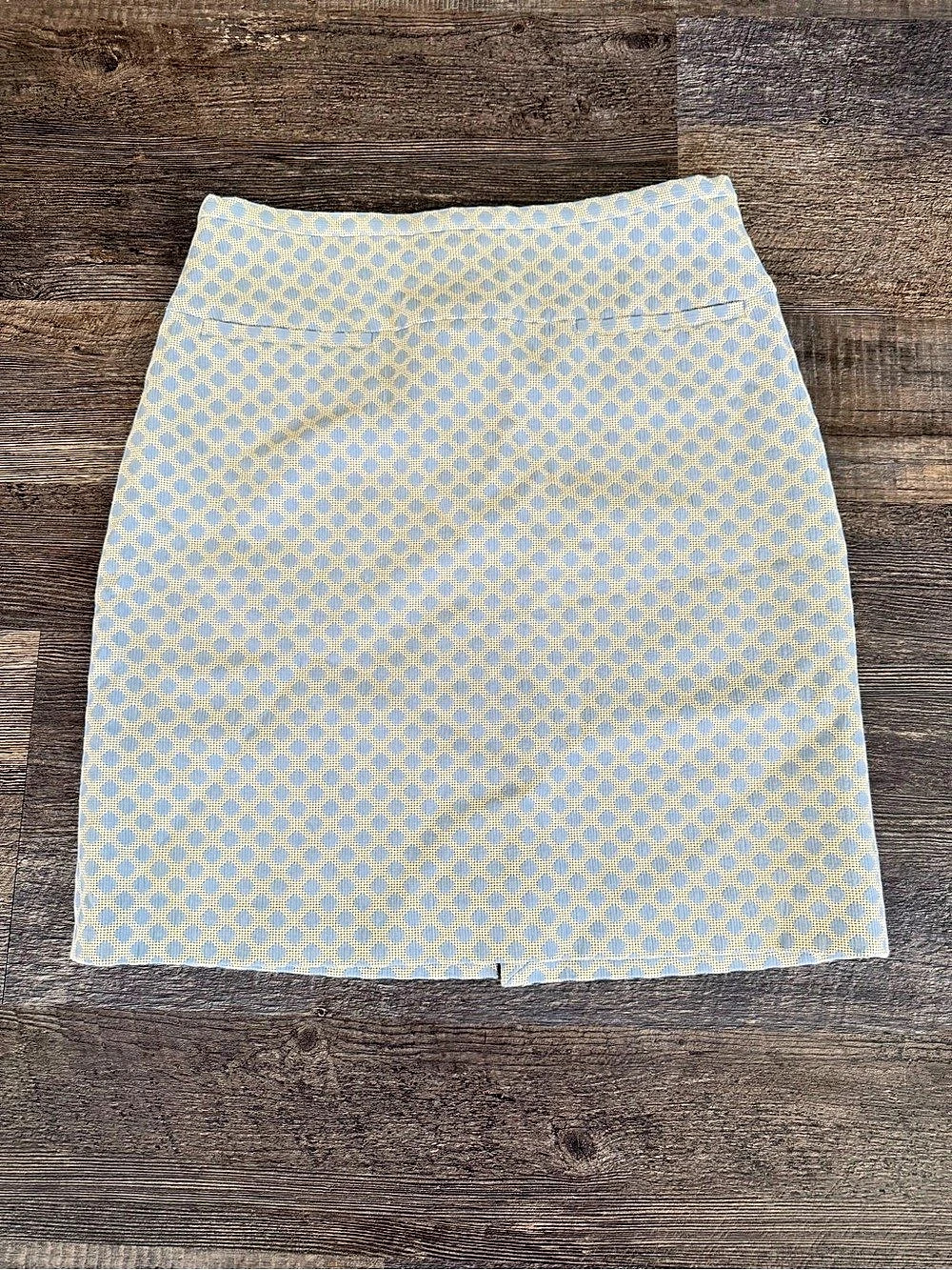 Brooks Brothers Geometric Mini Skirt in Blue & Yellow Size 8